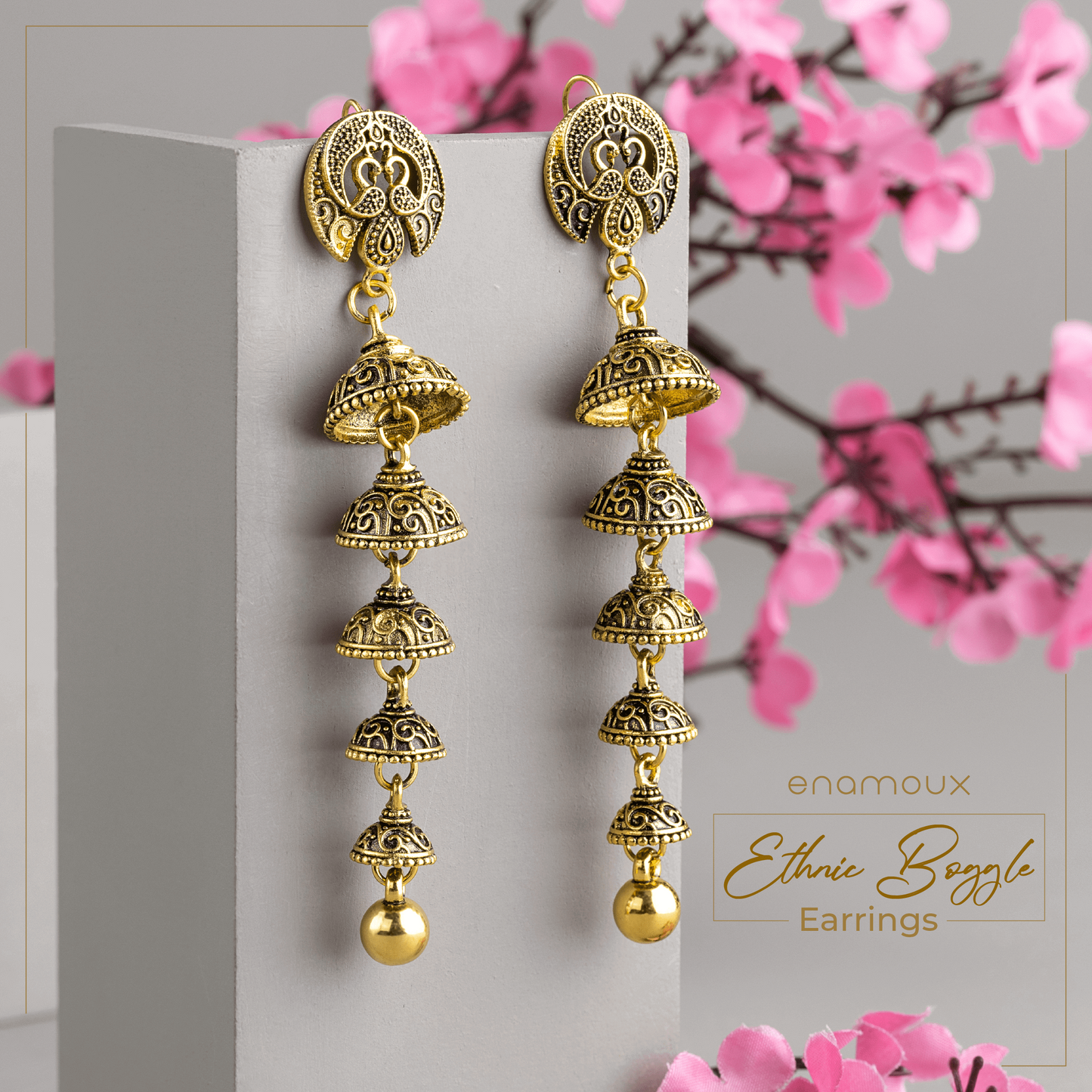 Ethnic Boggle Earrings - Enamoux