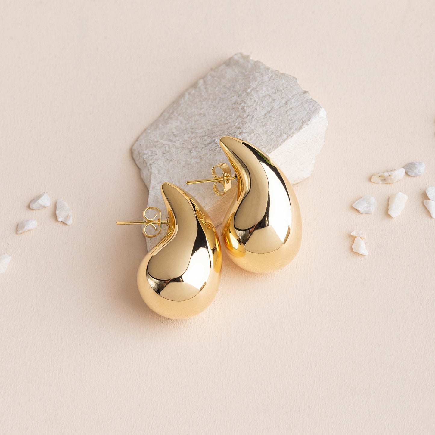 Chunky Teardrop Earrings - Enamoux