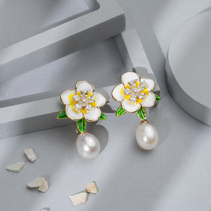 Fleuris - Pearl Drop Earrings