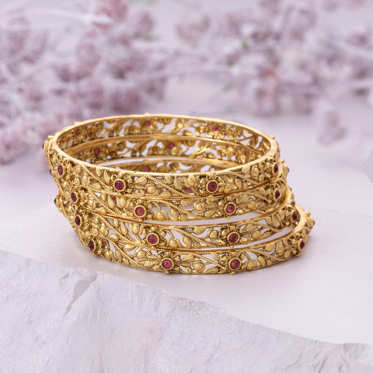 Floral Filigree Bangles