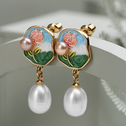 Rosélia - Pearl Drop Earrings