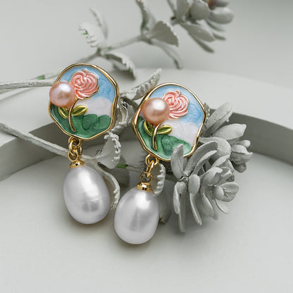 Rosélia - Pearl Drop Earrings