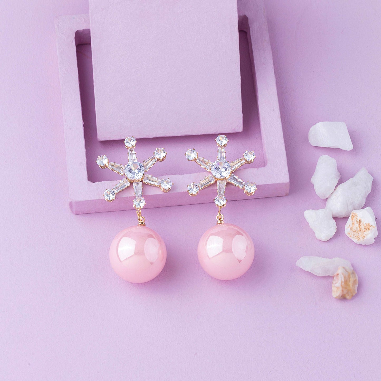 Startle Pink Earrings - Enamoux