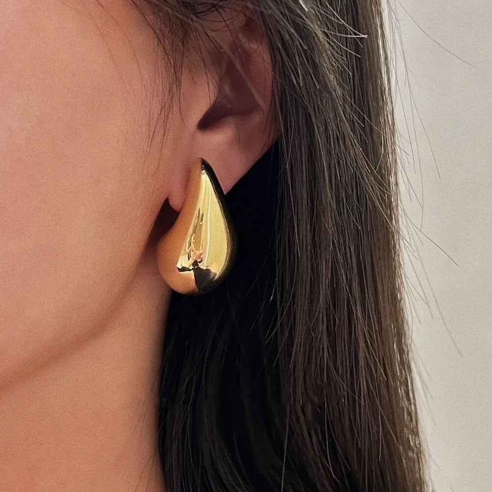 Chunky Teardrop Earrings - Enamoux