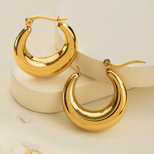 chunky hoop earrings