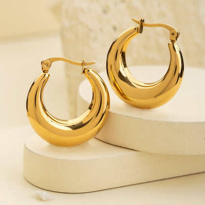 chunky hoop earrings