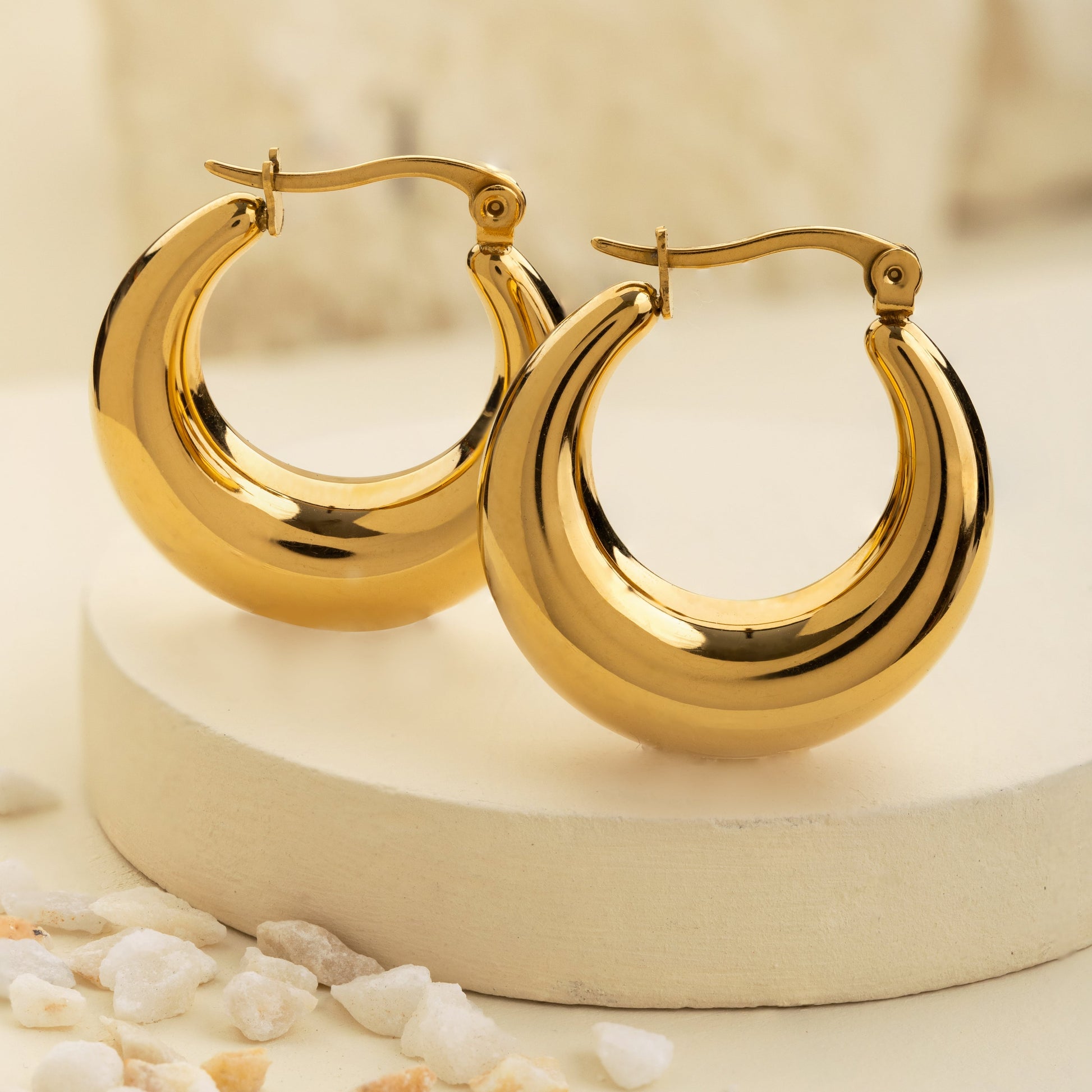 chunky hoop earrings