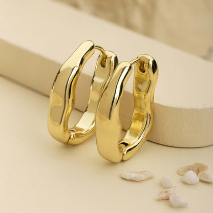 Chunky Twisted Hoop Earrings