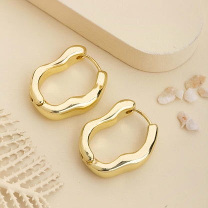 Chunky Twisted Hoop Earrings