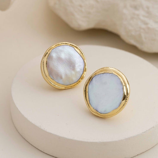 Nautica pearl stud earrings